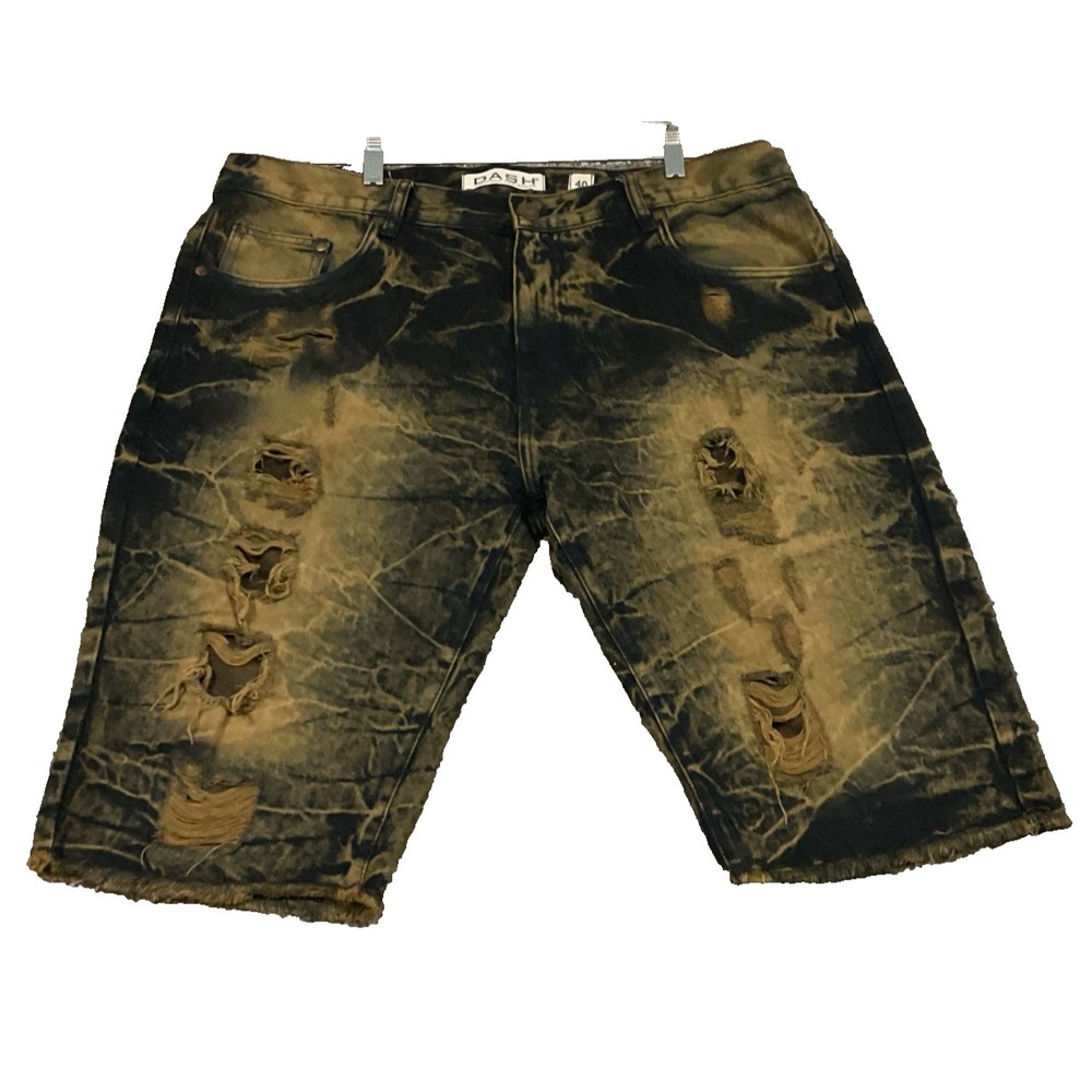 Dash Men's Shorts Size 40 Pockets Stretch Distressed Denim Pockets Frayed Hems